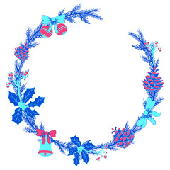 Christmas floral wreath