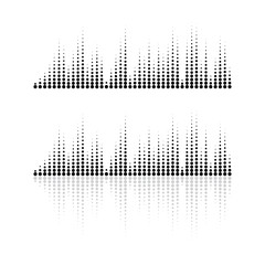 Audio technology, music sound waves vector icon
