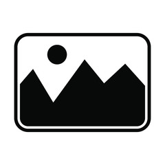 picture vector icon. photo illustration symbol. image logo.
