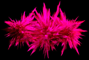 Explosion of a powder. Freeze motion of color powder exploding, 3D illustration.