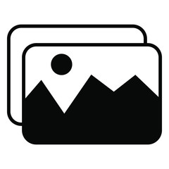 picture vector icon. photo illustration symbol. image logo.