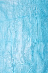 Blue Crumpled Wrapping Paper. Space for design.