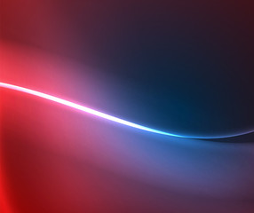 Shiny color bright neon abstract wave template. Abstract bright light. Neon light glowing effect. Space background. Abstract shape