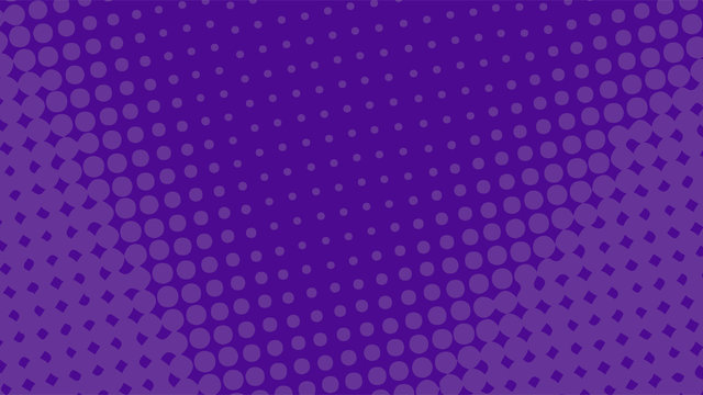 Purple Modern Pop Art Background With Halftone Dots Design