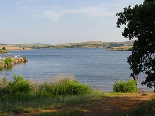 Scenic view of Lake Elmer Thomas, Wichita Mountains, Oklahoma