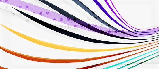 Trendy color stripes lines wave, great design for any purposes. Vector line pattern. Vector geometric background