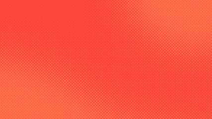 Red pop art background with dots design, abstract vector illustration in retro comics style