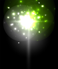 Glowing neon light. Holiday decoration.