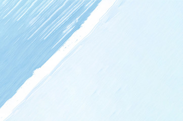 Flat lay light blue painting