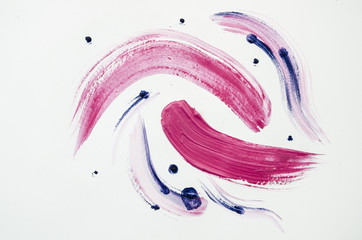 Pink lines on white canvas