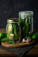 Pickled cucumbers homemade productions
