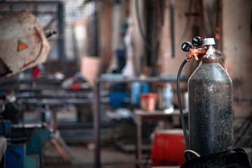 Iron gas cylinder for welding products