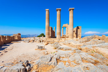 Lindos Acropolis and beach, Rhodes