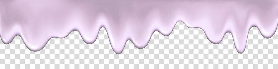 Dripping purple blueberry  liquid, donut, yogurt with jam, ice cream.