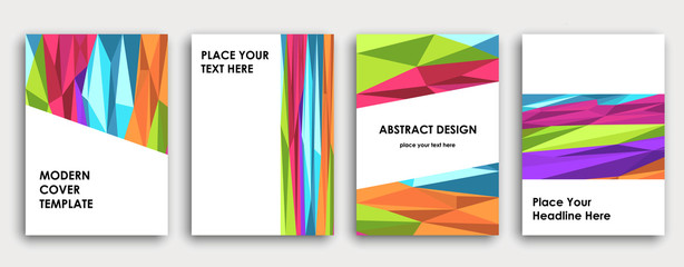 Colorful book cover design, abstract background.