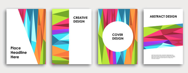 Fototapeta premium Colorful book cover design, abstract background.