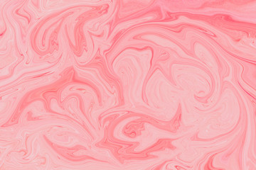 Pink Liquid Paint Marbling Texture Background