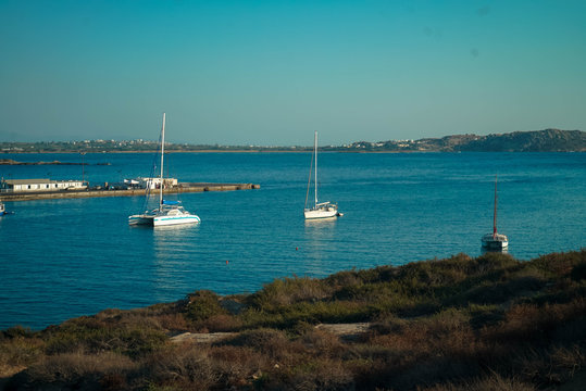 the boats and yachts on the island of Naxos
