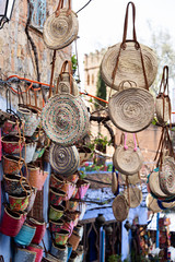 Venta de bolsos en Marruecos.