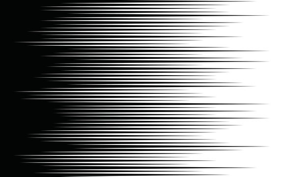 Speed lines Gradient seamless pattern Vector texture Fast effect design Black elements on white background © yuravector