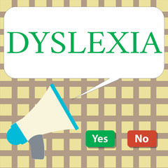 Writing note showing Dyslexia. Business photo showcasing Disorders that involve difficulty in learning to read and improve.