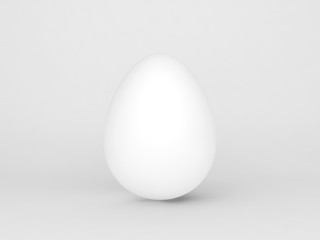 White chicken egg with soft shadow