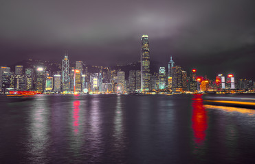 Obraz premium Hong Kong cityscape at night