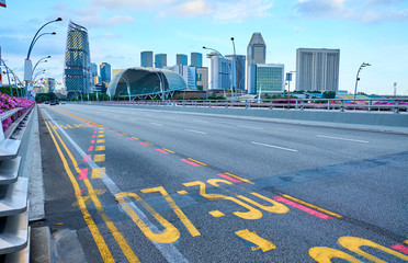 Asphalt road in Singapore