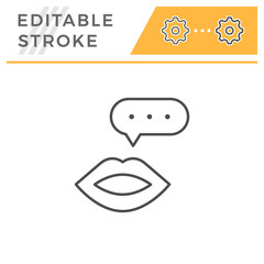 Talk editable stroke line icon