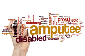 Amputee word cloud
