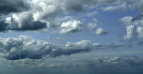 Naklejka na ściany i meble Cloud formation in summer