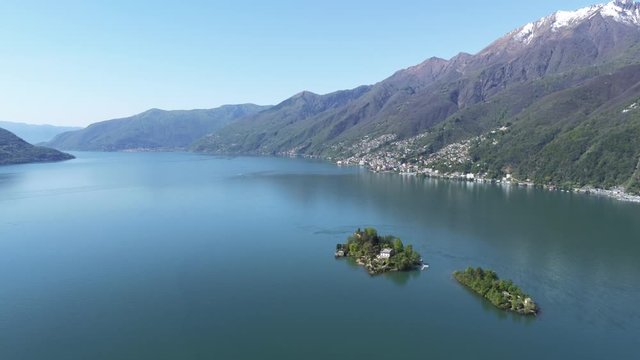 Aerial view of Brissago Islands, Switzerland