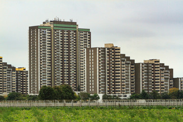 Large inhabited residential house in the satellite town