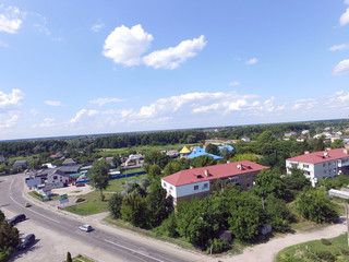 Fototapeta na wymiar DCIMAerial view of the Saburb landscape (drone image).Kiev Region