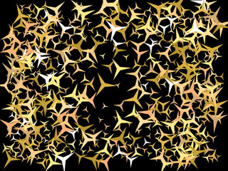 Beautiful shiny falling stars.