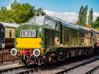 Obraz premium Gloucestershire and Warwickshire heritage steam railway. Toddington Steam centre and Station.