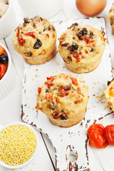 Millet muffins with dried fruit