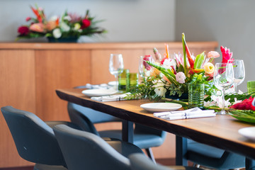 Table with flowers