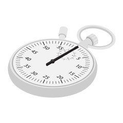 Stopwatch vector icon isometric view.