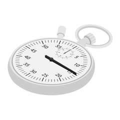 Stopwatch vector icon isometric view.