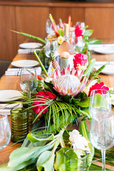 Flowers on a table