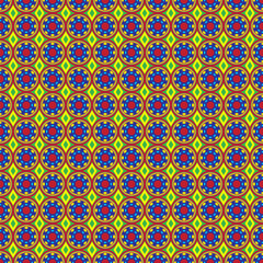 Seamless, editable vector African Design pattern in color