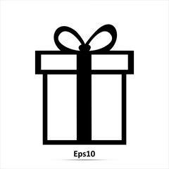 Gift icon. Vector Illustration. EPS 10