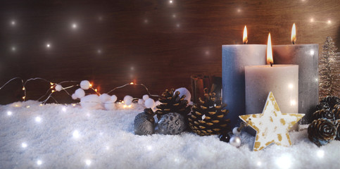 Advent Kerzen - Weihnachten Hintergrund Adventskerzen