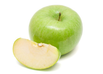 Green apple isolated on white background