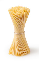 Spaghetti isolated on white background with clipping path
