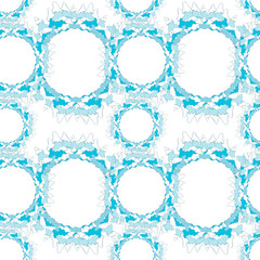 Vector seamless pattern of round decorative hand drawn elements. Geometric pattern.