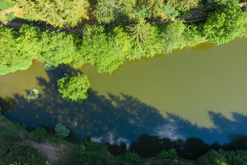 Der Wispersee im TaunusDeutschland von oben gesehen