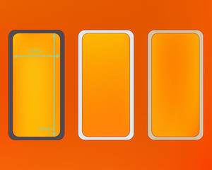 Mesh, orange red colored phone backgrounds kit.