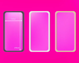 Mesh, pink colored phone backgrounds kit.